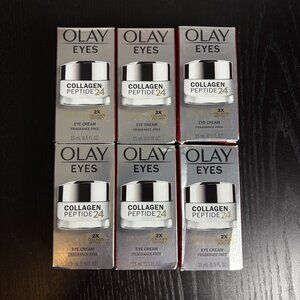 OLAY EYES Collagen Peptide 24 Max Eye Cream 15mL/0.5 fl oz, Lot of 6